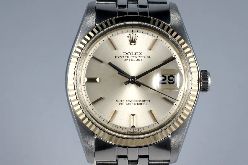 Best men’s watches with sleek black dials for a modern and stylish appearance-1972 Rolex Datejust 1601 Silver Sigma Dial