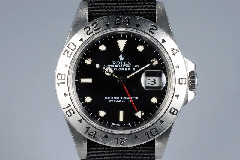 Best men’s watches with elegant designs for formal events and black-tie occasions-1991 Rolex Explorer II 16570 Black Dial