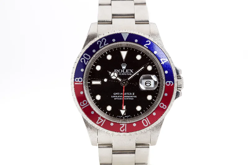 Best men’s watches with automatic winding systems for hassle-free operation and precision-2006 Unpolished Rolex GMT Master 16710 Pepsi bezel