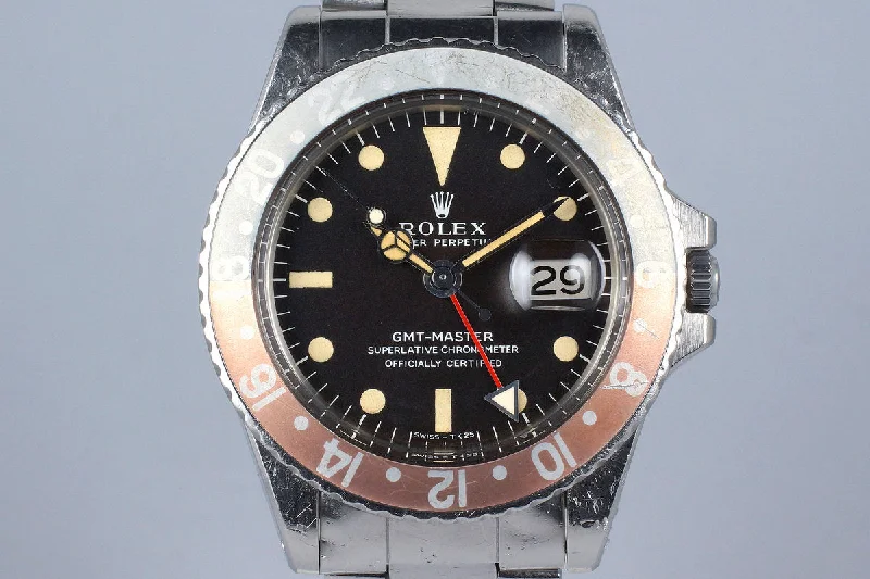 Men’s watches with textured dials for an intricate, sophisticated look and feel-1968 Rolex GMT 1675 Mark I Dial