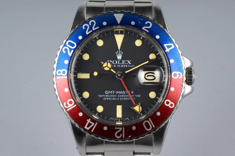 Best men’s watches with diver-inspired designs for water sports and outdoor adventures-1979 Rolex GMT 16750 Matte Dial