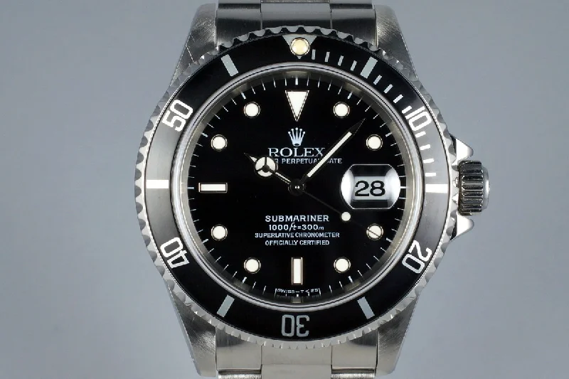 Best men’s watches with minimalist designs for understated elegance and simplicity-1995 Rolex Submariner 16610 with RSC Papers