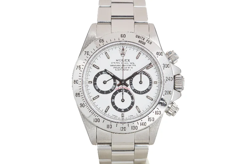 Best men’s watches with elegant designs for formal events and black-tie occasions-1999 Rolex Daytona 16520 White Dial Box, Papers, Booklets & Hangtag,Chronotag