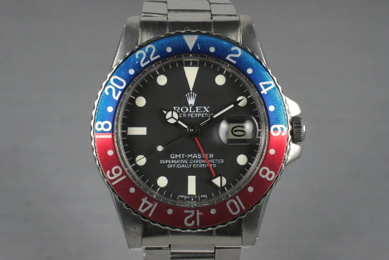 Men’s watches with eco-conscious designs using recycled materials for sustainability-1963 Rolex GMT 1675 PCG