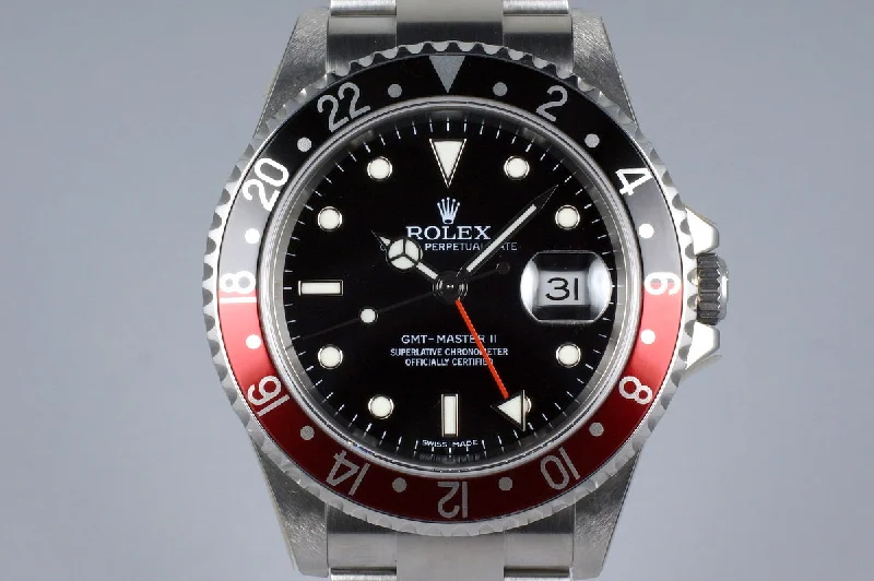 Men’s watches with polished cases for a sophisticated and elegant appearance-2006 Rolex GMT II 16710 ‘Stick Dial’ with Box and Papers MINT