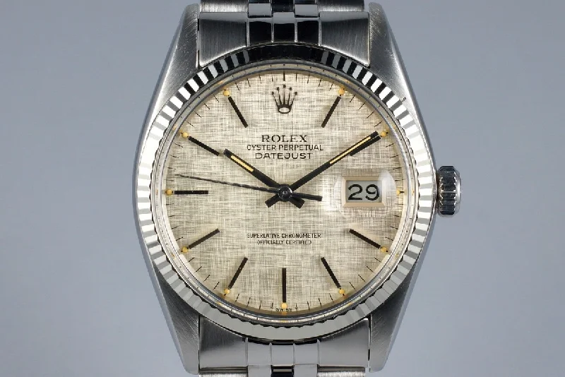 Luxury men’s watches with diamond accents for an elegant and sophisticated touch-1978 Rolex DateJust 16014 Silver Linen Dial