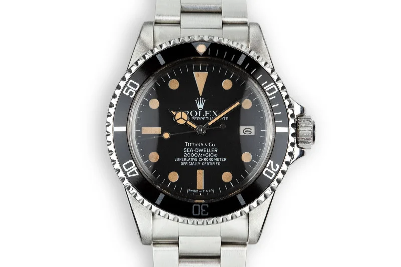 Men’s watches with smartwatch integration for seamless connection to your phone and apps-1981 Rolex Sea Dweller 1665 Mark IV Tiffany & Co. Dial