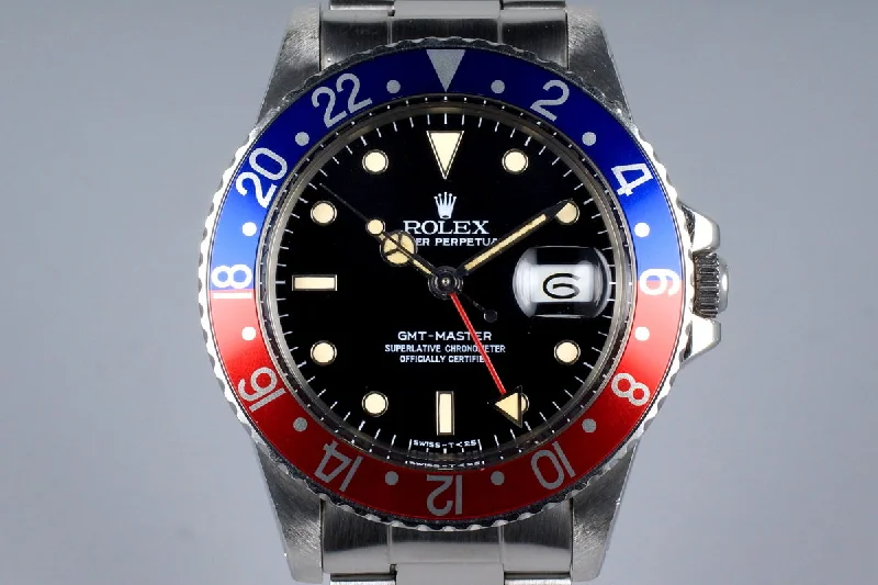 Best men’s watches with metal mesh bands for a contemporary and stylish design-1984 Rolex GMT 16750 with Spider No-Date Dial