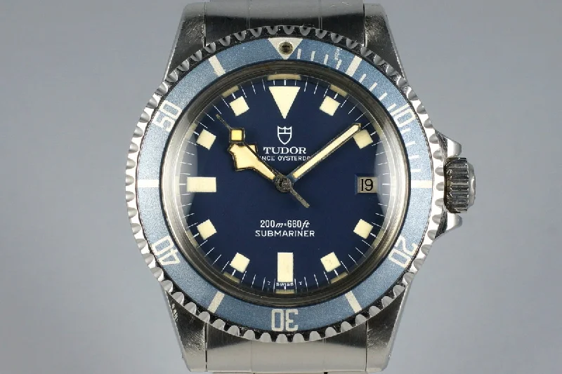 Men’s watches with chronograph features for precision timing during professional and sports activities-1981 Tudor Submariner 94110 Blue Snowflake