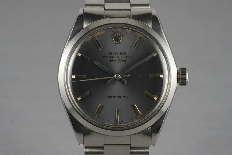 Men’s watches with elegant finishes and polished cases for a refined and classic look-1969 Rolex Air-King 5500 Gray Dial