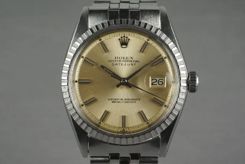 Best men’s watches with ceramic bands for a scratch-resistant, sleek, and modern look-1970 Rolex DateJust 1603 Silver Dial