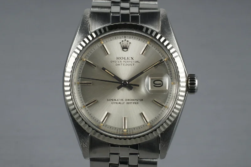 Best men’s watches with a retro design for a vintage-inspired look and feel-1972 Rolex DateJust 1601 Silver Sigma Dial