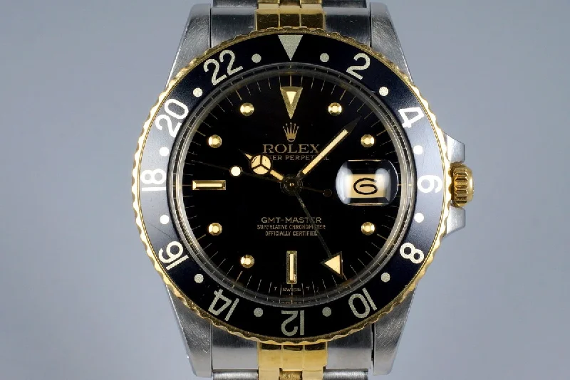 Men’s watches with smartwatch integration for seamless connection to your phone and apps-1985 Rolex Two Tone GMT 16753 with Box