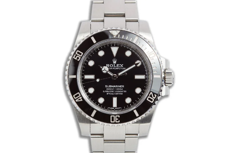 Men’s watches with high water resistance for aquatic activities like swimming and diving-2020 Rolex Submariner 114060 40mm No Date with Box, Card, Booklets, & Hangtags