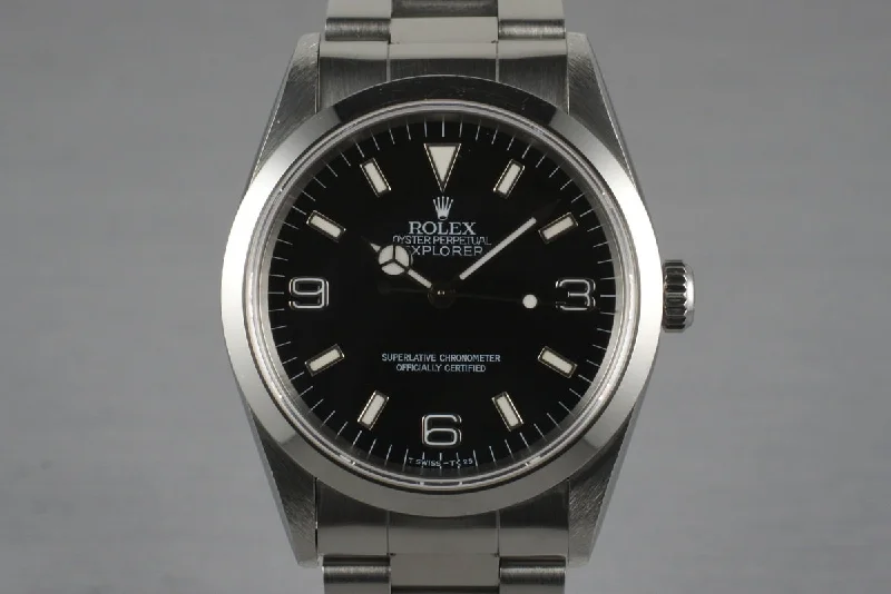 Men’s watches with sapphire glass for scratch resistance and clear visibility in all conditions-1997 Rolex Explorer 14270