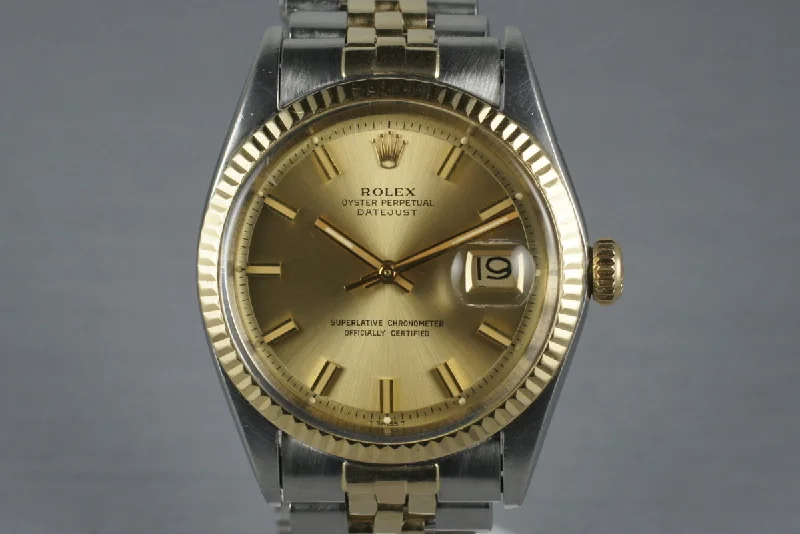 Stylish men’s watches with minimalist designs for a modern and clean look-1969 Rolex Two Tone DateJust 1601 with Box and Papers