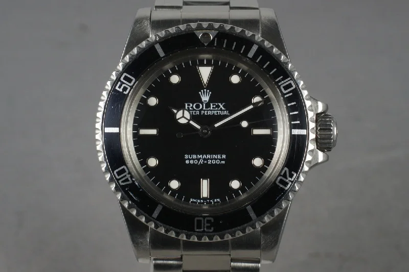 Men’s watches with high-tech materials like ceramic and titanium for durability and strength-1988 Rolex Submariner 5513 with Box and Papers