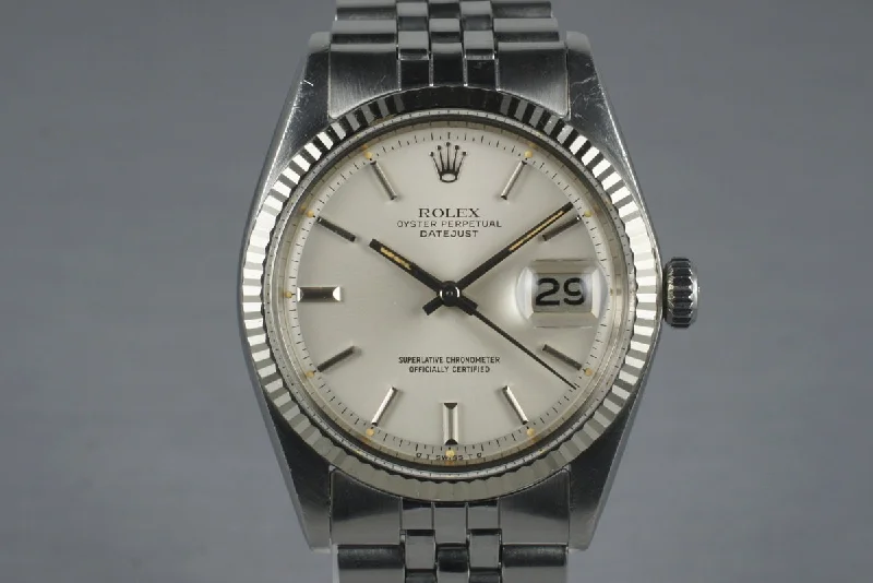 Best men’s watches with chronograph functions for timekeeping and precision during sports-1973 Rolex DateJust 1601 Silver Sigma Dial