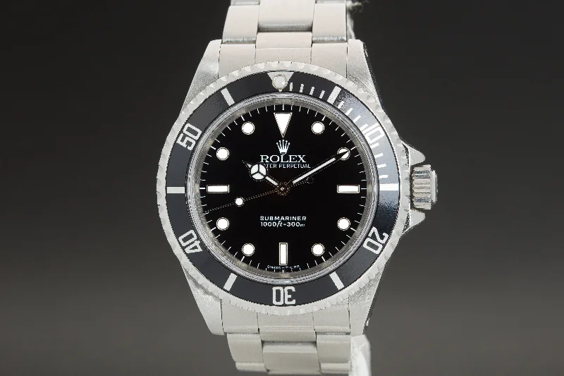 Best men’s watches with sleek black dials for a modern and stylish appearance-1991 Rolex Submariner 14060 w/ Service Card, Box & Booklet