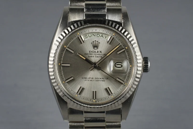 Best men’s watches with limited edition designs for collectors and enthusiasts-1970 Rolex 18K White Gold Day-Date 1803