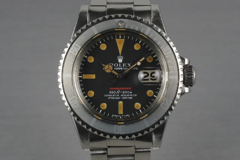 Men’s watches with stylish mesh bands for an elegant yet modern accessory-1970 Rolex Red Submariner 1680 Mark 4 Dial