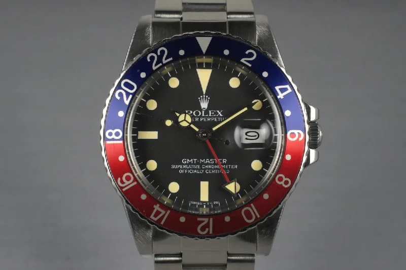 Men’s watches with rubber straps for comfort and flexibility during physical activities-1983 Rolex GMT 16750 with Box and Papers