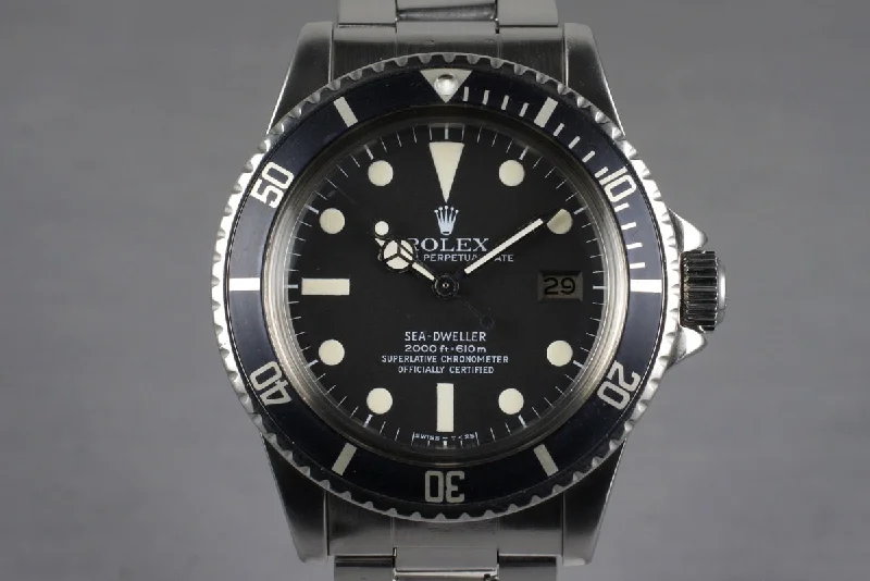 Affordable men’s watches with leather straps for a classic and stylish appearance-1978 Rolex Sea Dweller Ref: 1665 Mark I ‘Great White’ Dial with Box and Papers