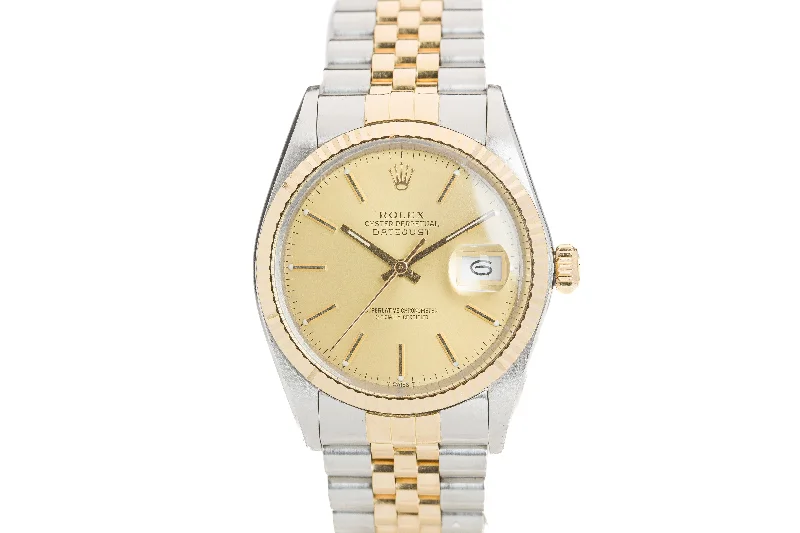 Men’s watches with clean, minimalist dials for a refined and stylish accessory-1984 Rolex 16013 18k/St Datejust Jubilee Bracelet