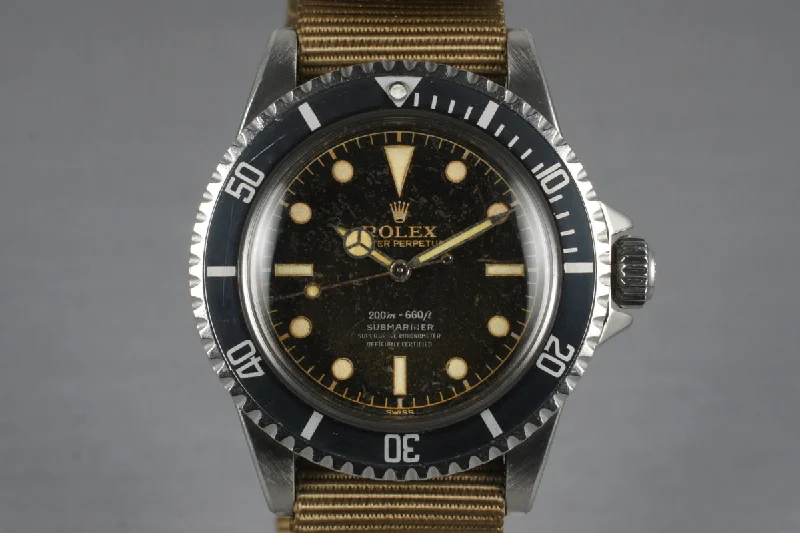 Men’s watches with rugged designs for durability and outdoor wear in harsh conditions-1960 Rolex Submariner 5512 PCG with Beautiful Silver 4 Line Dial