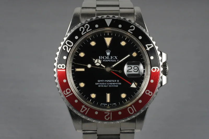 Men’s watches with rubber straps for comfort and flexibility during physical activities-1987 Rolex Fat Lady GMT 16760 with Box and Papers