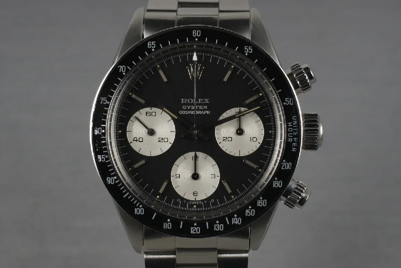 Men’s watches with chronograph features for precision timing during professional and sports activities-1972 Rolex Daytona 6263 with Black Sigma Dial