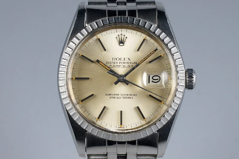 Best men’s watches for outdoor activities with altimeter and compass features-1978 Rolex DateJust 16030 Silver Dial