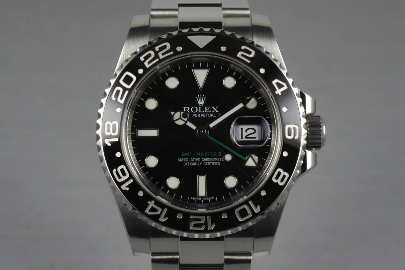 Men’s watches with retro digital displays for a nostalgic and functional look-2012 Rolex GMT II 116710LN with Box