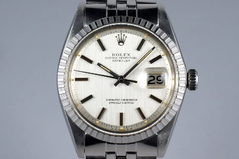 Men’s watches with retro digital displays for a nostalgic and functional look-1972 Rolex DateJust 1603 Silver Sigma Dial