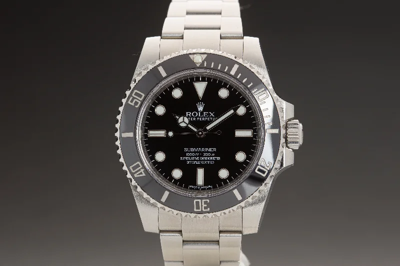 Men’s watches with sport-inspired designs and materials like rubber and stainless steel-2015 Rolex Submariner 114060 Box, Card, Booklets & Hangtag