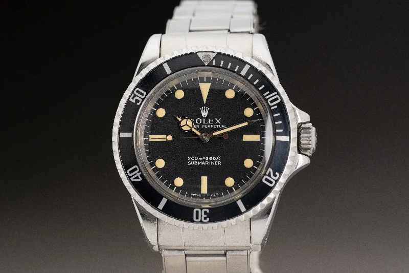 Men’s watches with rubberized bezels for a sporty and functional outdoor accessory-1967 Rolex Submariner 5513 Meters 1st Dial Creamy lume & hands  Service papers