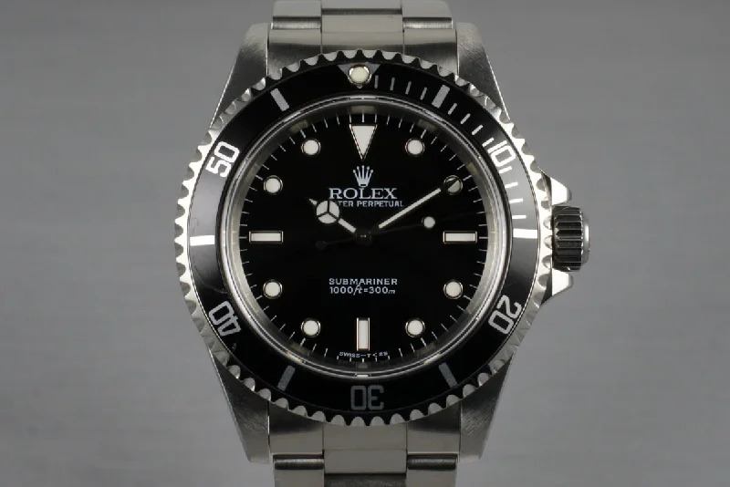 Men’s watches with mesh metal bands for a sleek, modern look and comfortable fit-1997 Rolex Submariner 14060