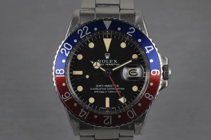 Best men’s watches with chronograph features for precision timing and professional use-1970 Rolex GMT 1675 Mark I Dial