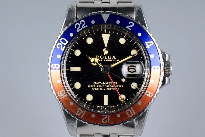 Best men’s watches with classic, simple dials for a timeless, minimalist aesthetic-1964 Rolex GMT 1675 Glossy Gilt Dial