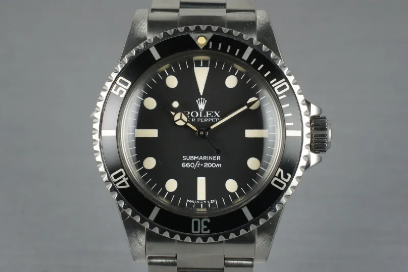 Best men’s watches with engraved details for personalized and custom designs-1981 Rolex Submariner 5513 Mark IV Maxi Dial