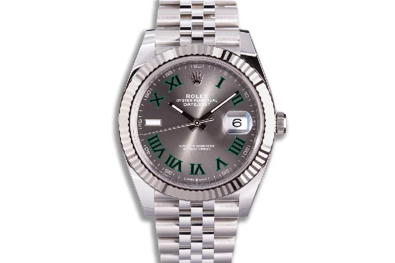 Best men’s watches with solar-powered functions for eco-friendly and energy-efficient operation-2021 Rolex Datejust 126334 Wimbledon 41mm with Box, Card, Booklets & Hangtags