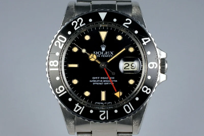 Men’s watches with diamond accents for a luxury touch and elegant statement-1982 Rolex GMT 16750 UNPOLISHED