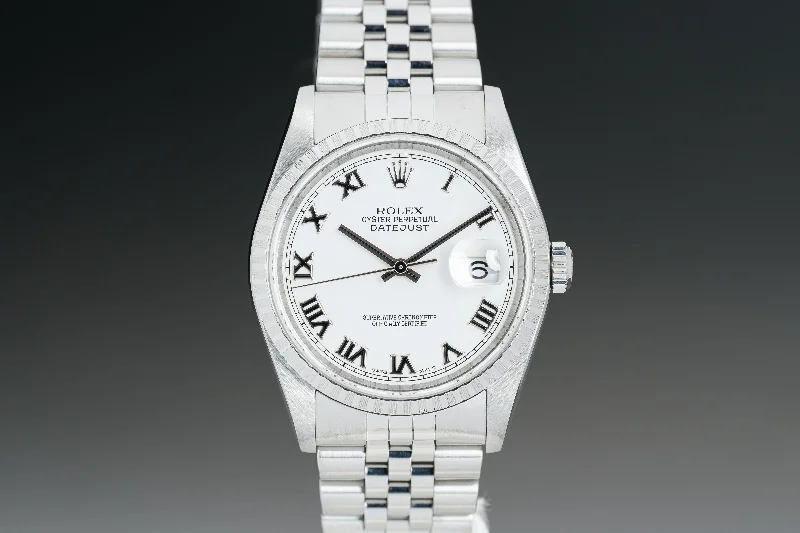 Best men’s watches with limited edition designs for collectors and enthusiasts-2004 Rolex 16220 Datejust White Roman Dial Jubilee Bracelet Box, Papers,Hang Tags