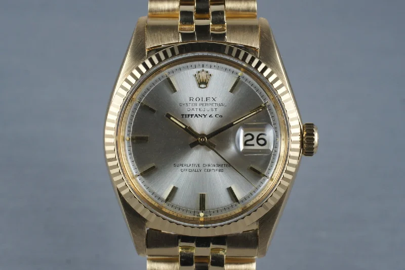 Best men’s watches with automatic winding systems for hassle-free operation and precision-1966 Rolex 18K DateJust 1601 with Tiffany & Co. Dial