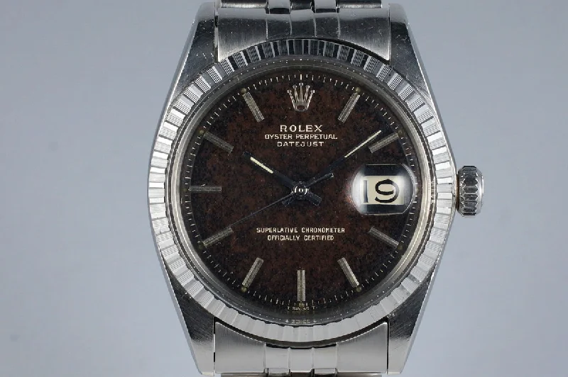 Best men’s watches with rugged designs for durability and outdoor functionality-1968 Rolex DateJust 1603 Tropical Marble Gilt Dial