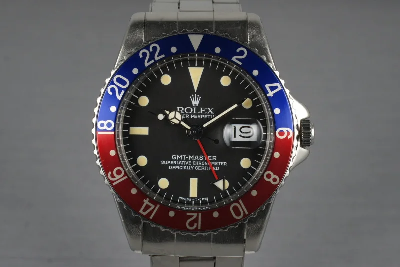 Men’s watches with smartwatch functionality for fitness tracking and notifications on the go-1960 Rolex GMT 1675 PCG