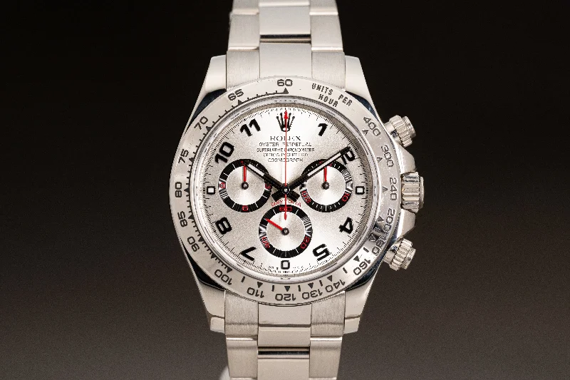 Men’s watches with integrated fitness tracking features for health-conscious individuals-2015 Rolex Daytona 116509 18K White Gold "Racing Dial" Box, Card, Booklets, Service Pouch, & Service Papers