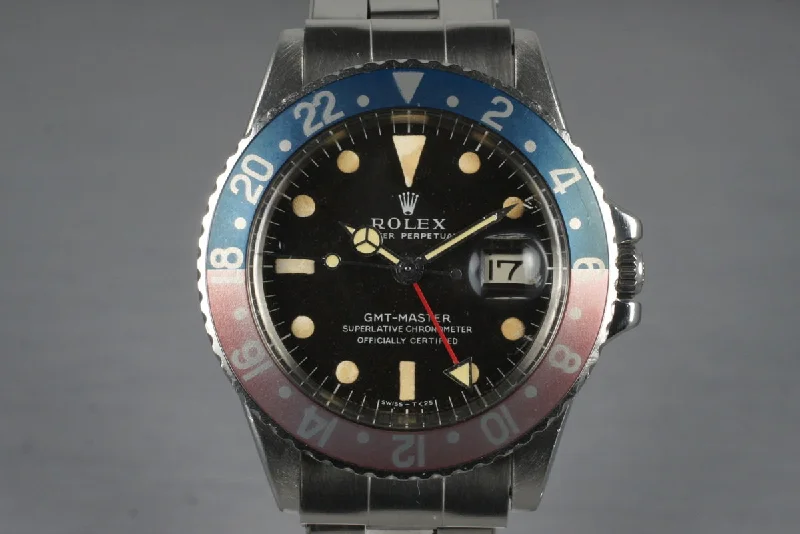 Men’s watches with stylish mesh bands for an elegant yet modern accessory-1970 Rolex GMT 1675 Mark I Dial