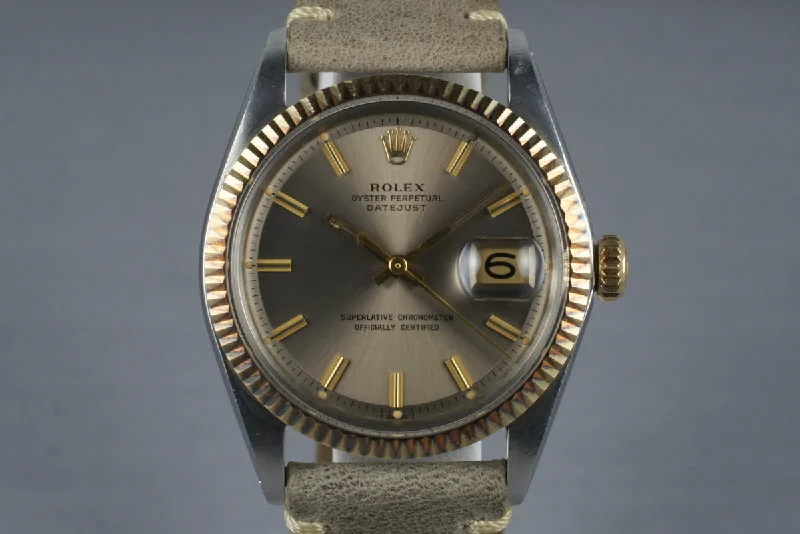 Best men’s watches with oversized dials for a statement piece that stands out-1969 Rolex Two Tone DateJust 1601 with Brown Dial