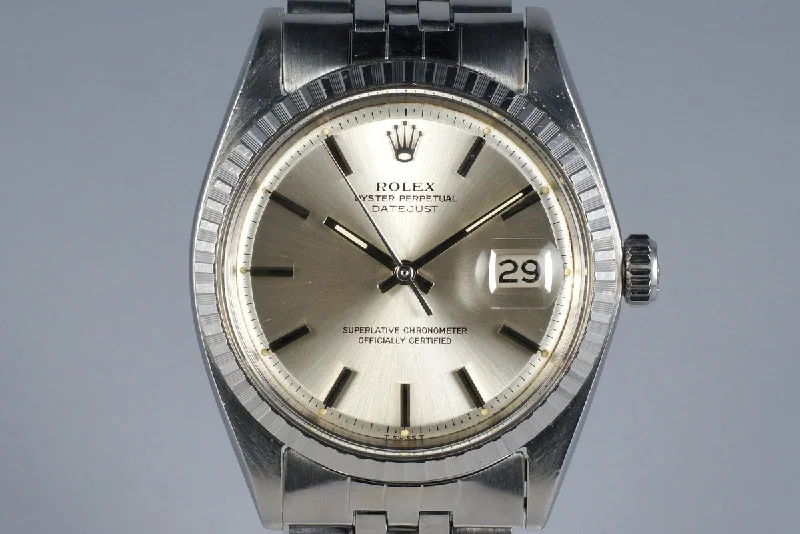 Men’s watches with moonphase complications for horology enthusiasts and collectors-1967 Rolex DateJust 1603 Silver Dial